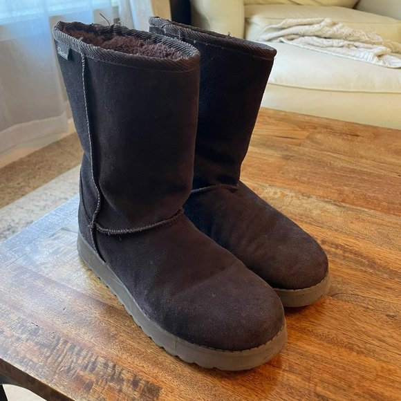 Skechers Shoes - Skechers | Keepsakes 2.0 First Flurry Mid Calf Brown Suede Leather Boots Fur 7